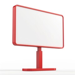 Obraz premium Red rectangular billboard advertisement display.