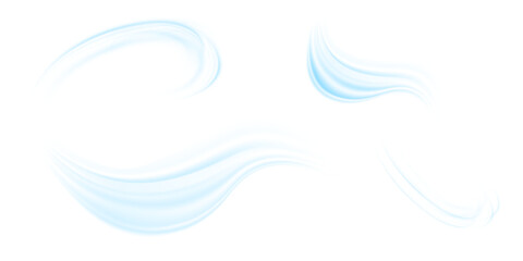 Air flow Isolated PNG and vector isolated. Effect of winter air and wind stream waves effect in blue color. © exvanesko
