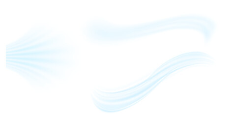 Air flow Isolated PNG and vector isolated. Effect of winter air and wind stream waves effect in blue color.