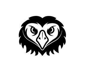 Fototapeta premium Majestic Eagle Head Silhouette: Symbol of Strength and Leadership