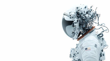 Abstract Profile Of Astronaut In Space Suit