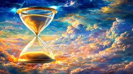 Cosmic Hourglass, Floating Above Clouds - Powered by Adobe