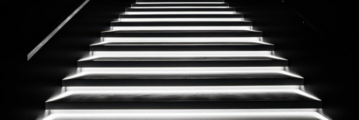 Illuminated Staircase A Path to Success and Growth