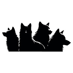 A dire wolf design vector with white background