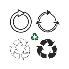 Fototapeta premium circle arrow icon set circular arrow icon refres