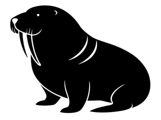 Walrus Silhouette Vector & SVG | Arctic Animal Clipart for Ocean Crafts, Kids Designs & Nature Decor