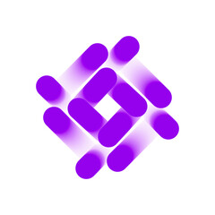 abstract 2d symmetrical logo asset on transparent background