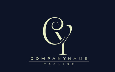 CY abstract Logo. Elegantly Designed Minimalist Monogram Logo with Stylish Lettering. Sophisticated and sleek minimalist monogram showcasing unique lettering design.
