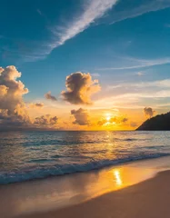 Wanddecoratie Ziekenhuis Tropical Sunset Glow in Relaxing Beach Photography Style  © arbi wiratama