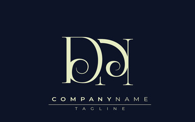 Obraz premium DN abstract Logo. Elegantly Designed Minimalist Monogram Logo with Stylish Lettering. Sophisticated and sleek minimalist monogram showcasing unique lettering design.