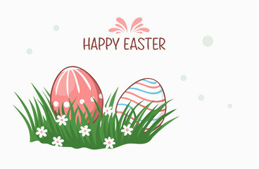 Happy Easter Eggs theme design – Pastel color vector Illustration for Any Design Use