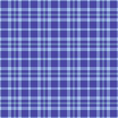 Lumberjack seamless texture fabric, london background plaid pattern. Subtle check vector textile tartan in blue and indigo colors.
