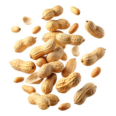 peanuts on white background