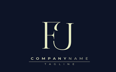 FU abstract Logo. Elegantly Designed Minimalist Monogram Logo with Stylish Lettering. Sophisticated and sleek minimalist monogram showcasing unique lettering design.
