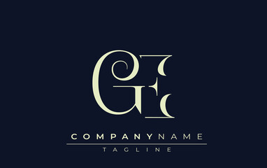 GE abstract Logo. Elegantly Designed Minimalist Monogram Logo with Stylish Lettering. Sophisticated and sleek minimalist monogram showcasing unique lettering design.