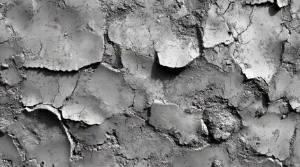 Obraz premium Cracked grey concrete texture with rough abstract surface pattern