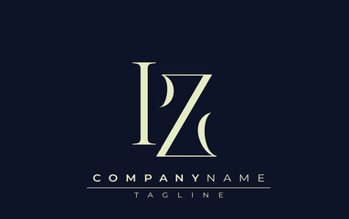 IZ abstract Logo. Elegantly Designed Minimalist Monogram Logo with Stylish Lettering. Sophisticated and sleek minimalist monogram showcasing unique lettering design.