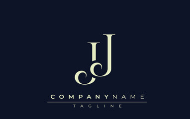 JJ abstract Logo. Elegantly Designed Minimalist Monogram Logo with Stylish Lettering. Sophisticated and sleek minimalist monogram showcasing unique lettering design.