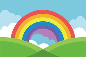 rainbow over green grass