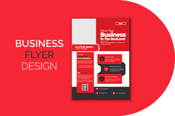 Professional business flyer design template with clean layout editable vector format for corporate promotion, services, and branding.