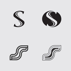 S logo design and S icon stock image graphic icon identity