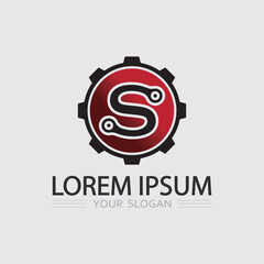Obraz premium S logo design and S icon stock image graphic icon identity