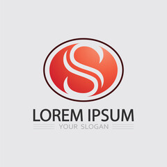 Obraz premium S logo design and S icon stock image graphic icon identity