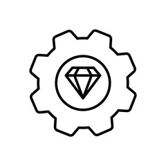 Operational excellence gear diamond icon