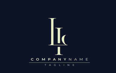 LI abstract Logo. Elegantly Designed Minimalist Monogram Logo with Stylish Lettering. Sophisticated and sleek minimalist monogram showcasing unique lettering design.