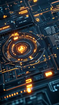Futuristic Technology Interface: Abstract Digital Art