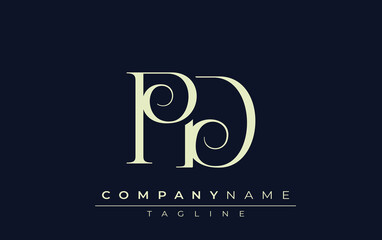 PD abstract Logo. Elegantly Designed Minimalist Monogram Logo with Stylish Lettering. Sophisticated and sleek minimalist monogram showcasing unique lettering design.