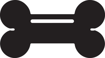 Silhouette vector of a dog bone, perfect for pet, animal, and accessory-themed designs. Fully editable EPS file for creative use.