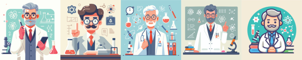 vector of a science professor