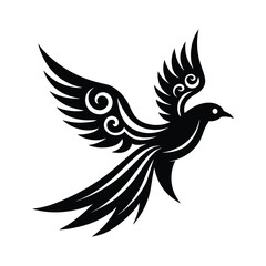A bird logo icon silhouette vector art illustration