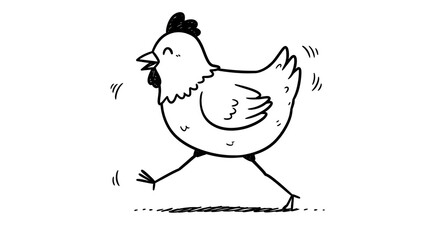Fototapeta premium HEN / CHICKEN / ANIMAL/ SKETCH