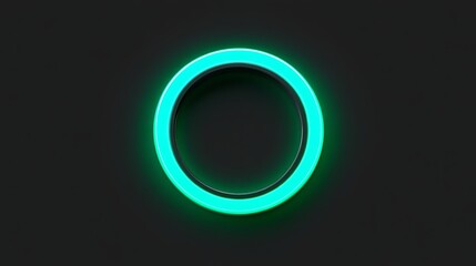 Circular neon glow. Empty frame