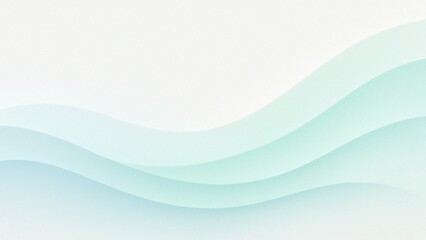 Gradient mint-blue abstract wave motion on white
