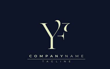 YF abstract Logo. Elegantly Designed Minimalist Monogram Logo with Stylish Lettering. Sophisticated and sleek minimalist monogram showcasing unique lettering design.