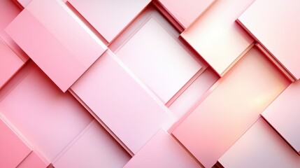 An abstract composition featuring soft pink layers arranged in a visually appealing manner, evoking feelings of tranquility and modernity.