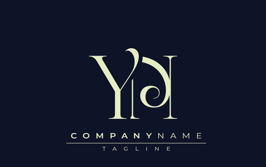 YN abstract Logo. Elegantly Designed Minimalist Monogram Logo with Stylish Lettering. Sophisticated and sleek minimalist monogram showcasing unique lettering design.
