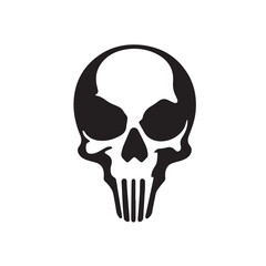 Skull logo. Skull silhouette design. Black vector skull silhouette. Skull Silhouette Icon Vector Design. 