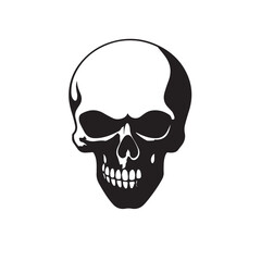 Skull logo. Skull silhouette design. Black vector skull silhouette. Skull Silhouette Icon Vector Design. 