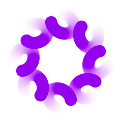 abstract purple 2d symmetrical logo asset on transparent background