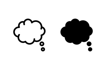 Thought bubble icon set. Perfect for illustrating ideas, communication, and brainstorming