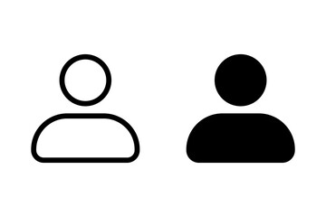 User or person icon set. Perfect for use in user interfaces, websites, and applications. symbolizes profile, account, or avatar