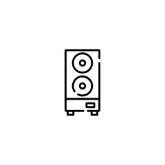 Gaming pc setup icon flat vector design