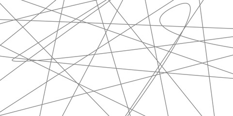 abstract Line Pattern on White. Random Intersecting Lines Abstract Texture.  Curved stroke lines abstract vector lines background texture digital drawing	