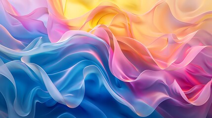 Obraz premium Elegant Abstract Fluid Designs in Soft Hues and Bold Gradients: A Modern Visual Collection