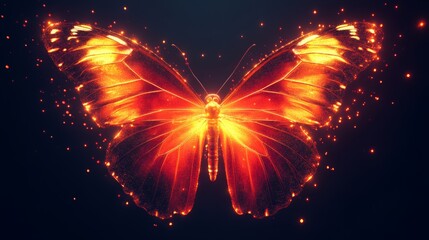 Fototapeta premium The background image features a colorful abstract depiction of a butterfly