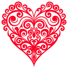 heart with floral ornament